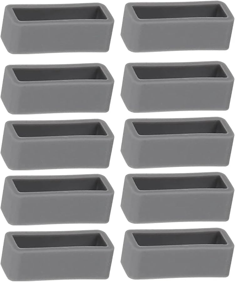 16mm Gray Silicone Watch Band Holder 30Pcs Replacement Fastener Rings Retainers - Image 1